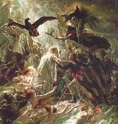 Girodet-Trioson, Anne-Louis Ossian receiving the Ghosts of the French Heroes oil painting artist